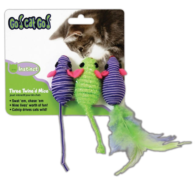 Cosmic Pet OurPets Go Cat Go 3 Twined Mice One Size