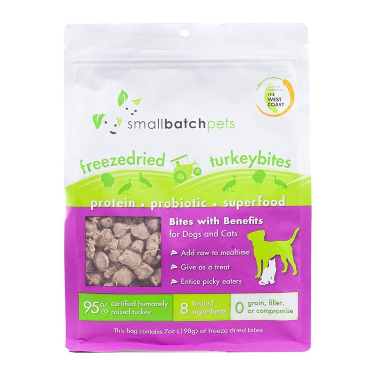 SmallBatch Dog &amp; Cat Food Topper Freeze-Dried TurkeyBites