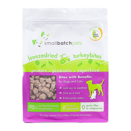 SmallBatch Dog &amp; Cat Food Topper Freeze-Dried TurkeyBites