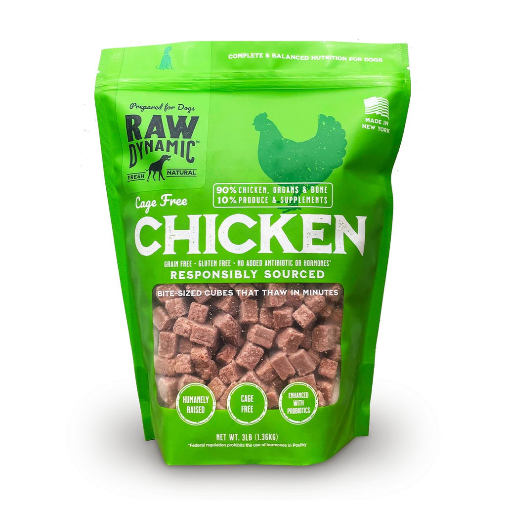 Raw Dynamic Raw Frozen Dog Food Cage Free Chicken Formula