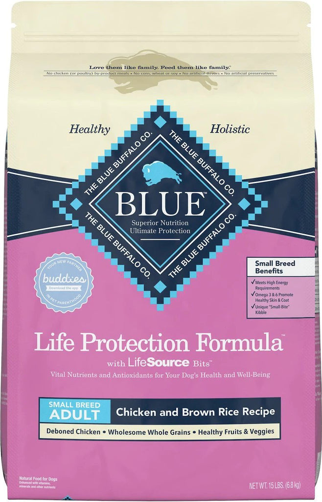 Blue Buffalo Dry Dog Food Life Protection Formula Adult Small Breed Chicken &amp; Brown Rice Recipe