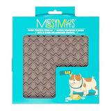 Messy Mutts Lick Mat Silicone for Dogs, Warm Gray, Size 8x8in