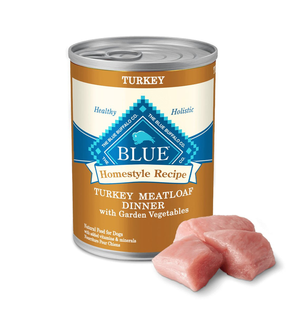 Blue Buffalo Wet Dog Food Homestyle Adult Turkey Meatloaf Dinner with Garden Vegetables