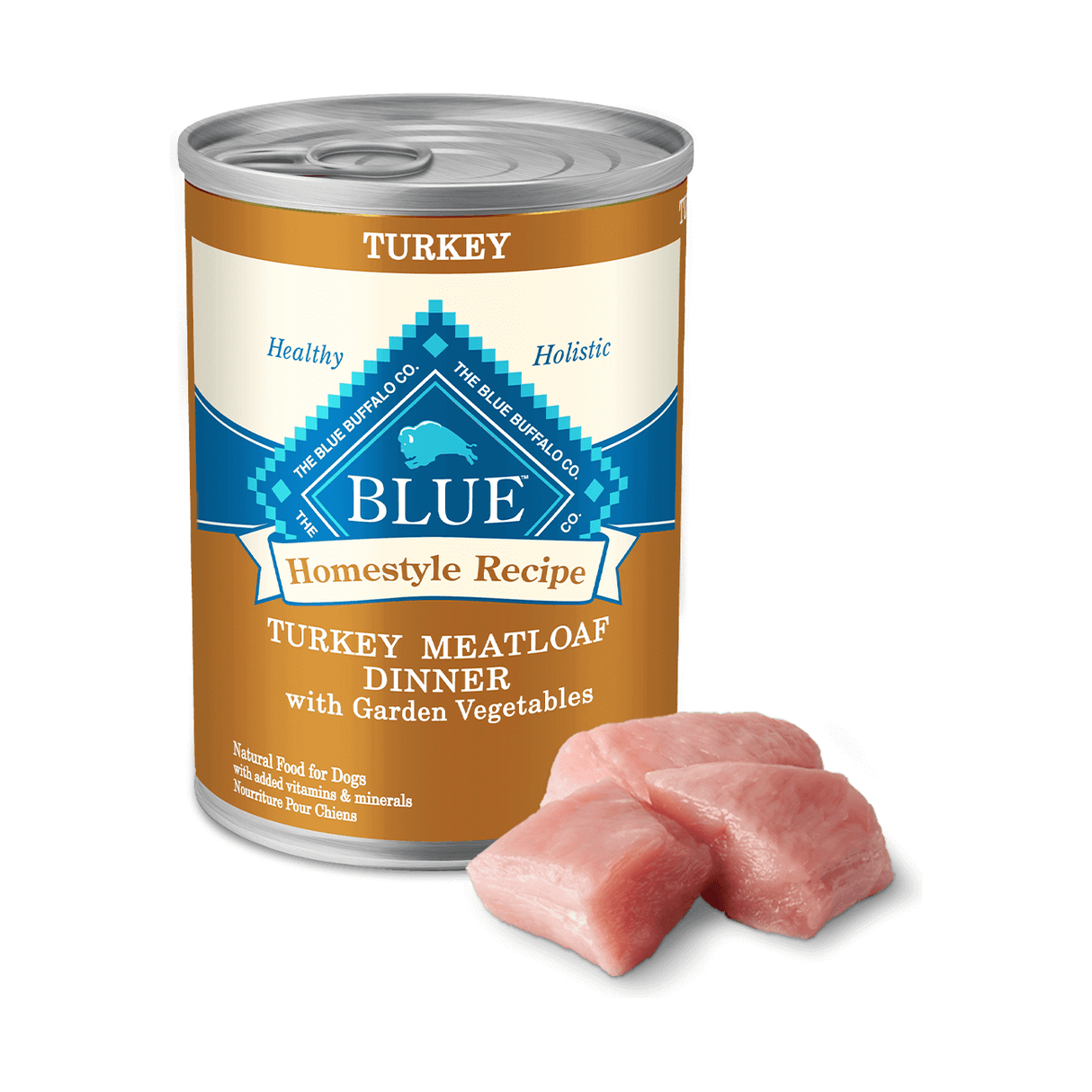 Blue Buffalo Wet Dog Food Homestyle Adult Turkey Meatloaf Dinner with Garden Vegetables