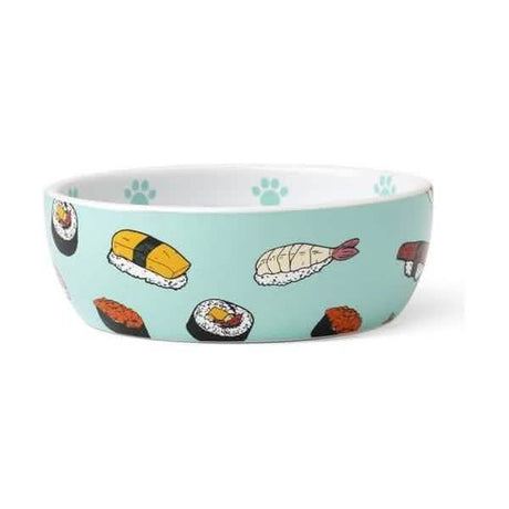 PetRageous Designs Sushi Bowl for Cats and Dogs, 1.75-Cup Size, 5-Inch Diameter