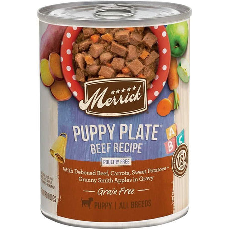 Merrick Wet Dog Food Puppy Plate Beef Recipe