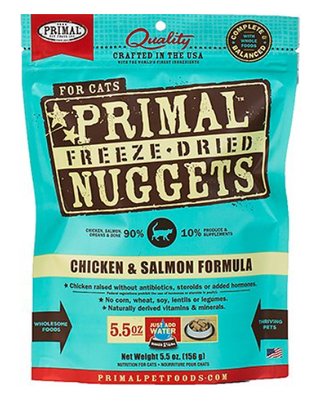 Primal Feline Freeze Dried Chicken and Salmon Nuggets