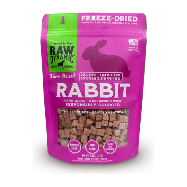 Raw Dynamic Freeze-Dried Dog Food Farm Raised Rabbit