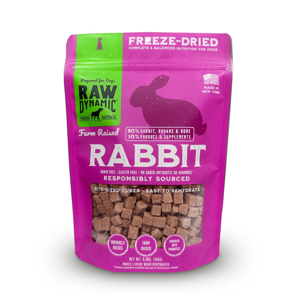 Raw Dynamic Freeze-Dried Dog Food Farm Raised Rabbit