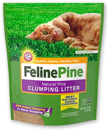 Feline Pine Cat Litter Natural Pine Clumping Litter