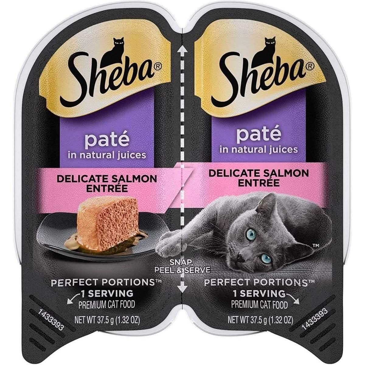 Sheba Wet Cat Food Perfect Portions Paté Delicate Salmon Entrée