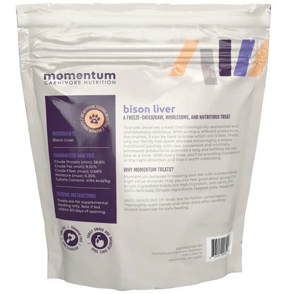 Momentum Dog Treat Freeze-Dried Bison Liver