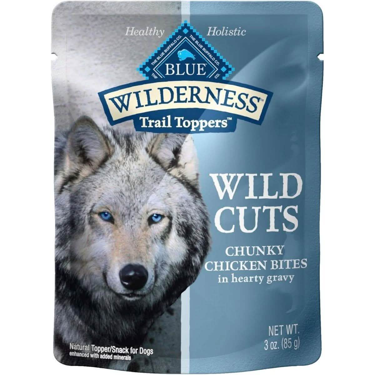 Blue Buffalo Wet Dog Food Wilderness Trail Toppers Wild Cuts Chunky Chicken Bites