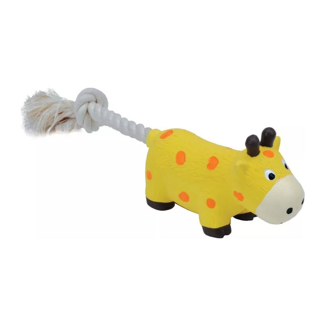 Li'l Pals by Coastal Dog Toy Latex and Rope Giraffe