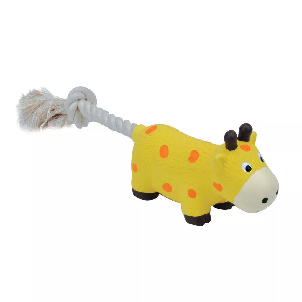 Li'l Pals by Coastal Dog Toy Latex and Rope Giraffe