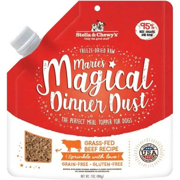 Stella & Chewy's Dog Food Topper Marie's Magical Dinner Dust Grass-Fed Beef Recipe