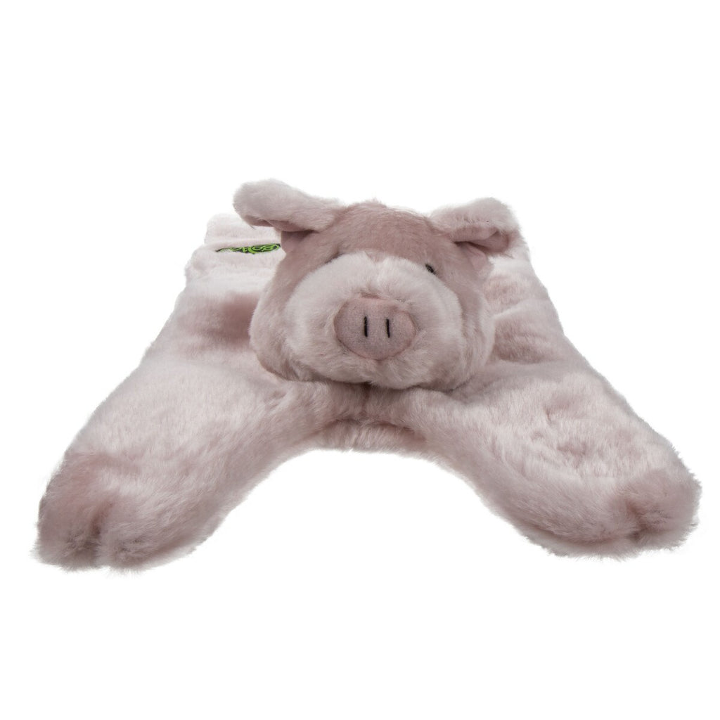 GoDog Dog Toy Barnyard Buddies Flattie Pig