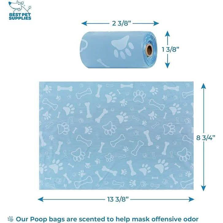 Best Pet Supplies Plastic Waste Bag Dispenser - Baby Blue