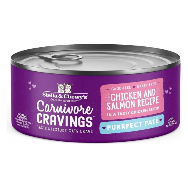 Stella & Chewy's Wet Cat Food Carnivore Cravings Purrfect Paté Chicken and Salmon Recipe