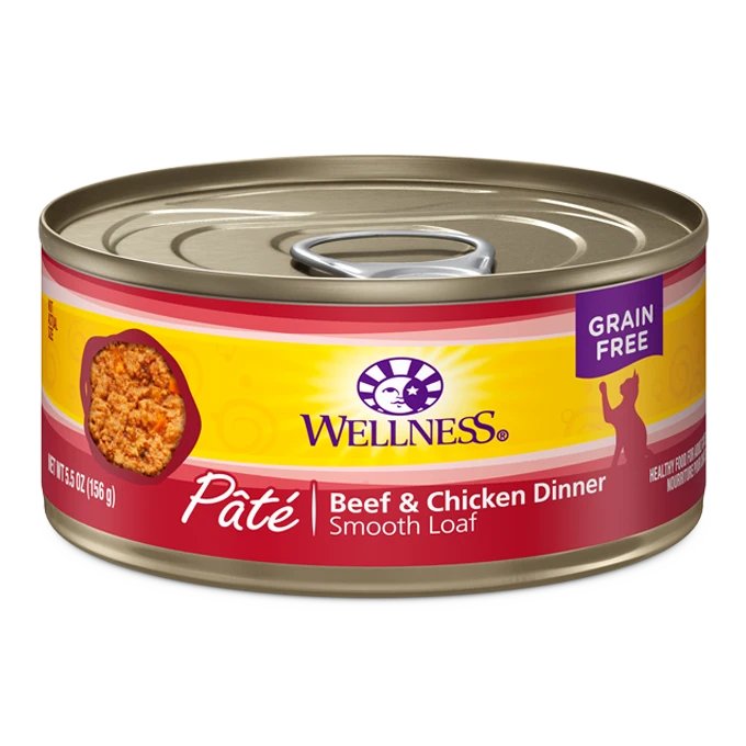 Wellness Wet Cat Food Complete Health Paté Beef & Chicken Dinner