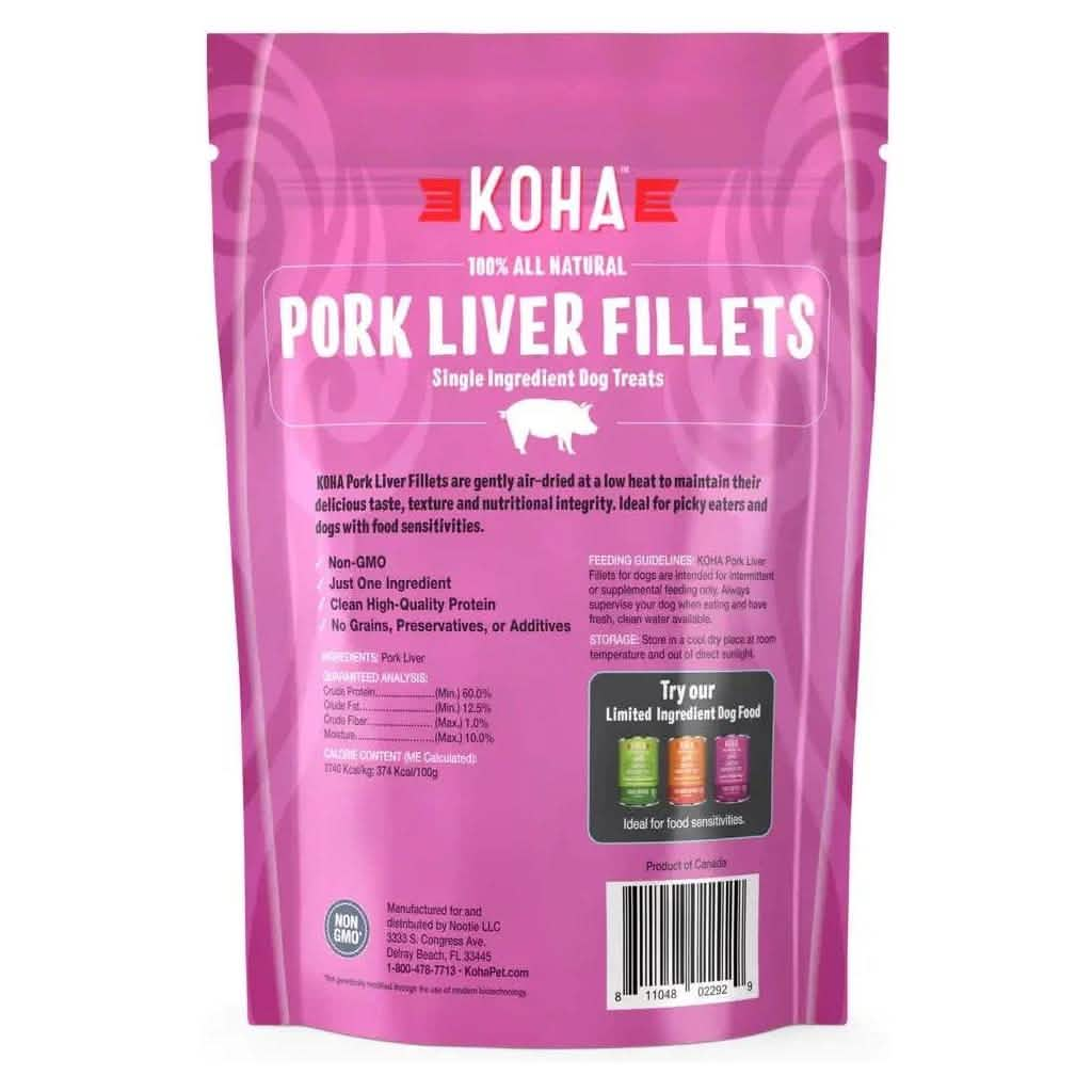 Koha Dog Treat Air Dried Pork Liver Fillets