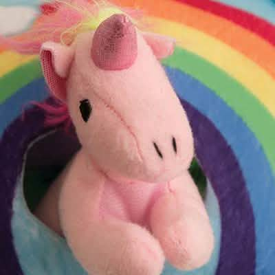 SnugArooz Dog Toy Hide & Seek Rainbow with Unicorns