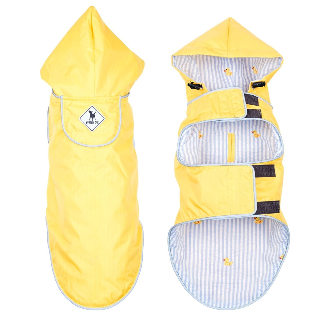 The Worthy Dog Seattle Slicker Jacket and Raincoat - Yellow