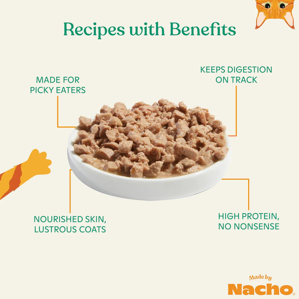 Made by Nacho Wet Cat Food Minced Chicken & Herring Recipe