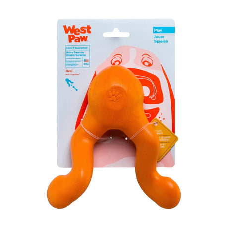 West Paw Tizzi Tangerine Large - Premium Dog Toy