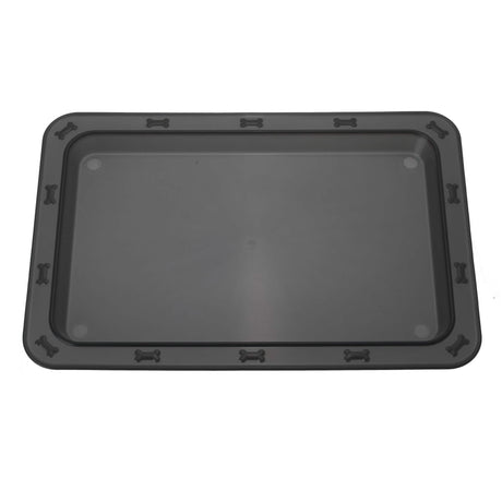 Bone N Up 19.25-Inch Black Dinner Tray for Dogs