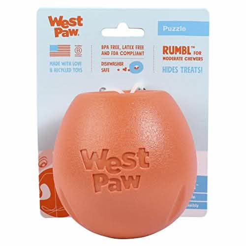 West Paw Rumbl Orange Large - Premium Dog Toy