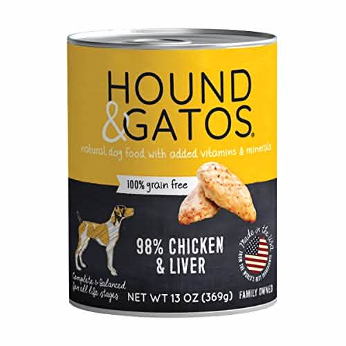 Hound & Gatos Dog 98% Chicken & Liver 13oz, Case of 12 Pack