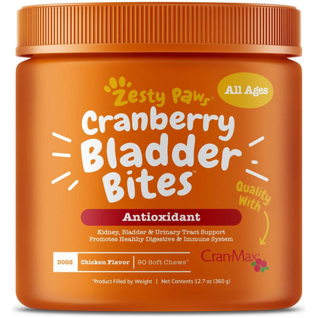 Zesty Paws Dog Cranberry Bites 90 Count