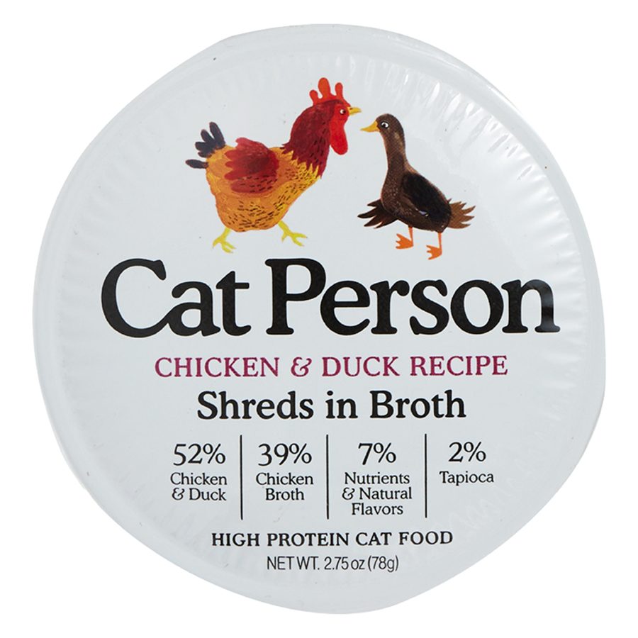 Cat Person C Bow Bowl Booster Clâts dans le bouillon de poulet / canard 2,75 oz