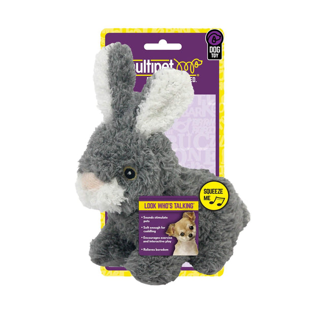 MULTIPET Look Whose Talking Plush RABBIT 6"