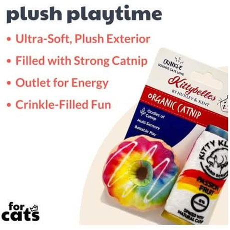 Huxley & Kent Pride Donut & Kitty Klaw Passion Fruit Cat Toy 2-Pack