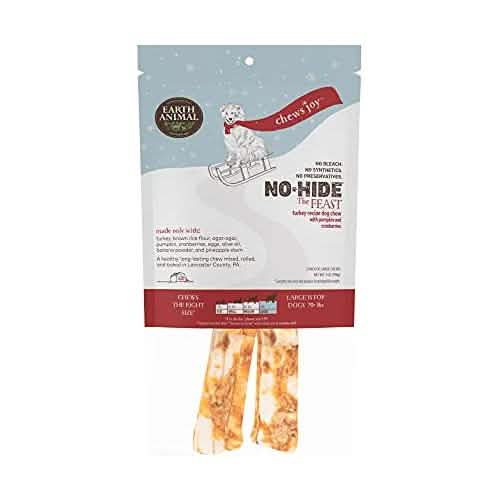 Earth Animal No-Hide Feast Dog Chew Treat for Large Dogs, 11-Inch, 2-Pack