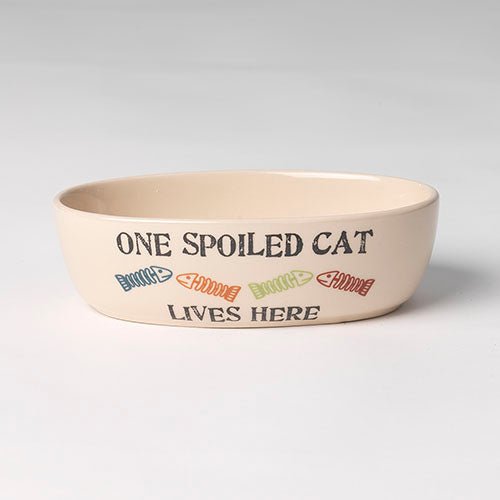 Petrageous Designs One Spoiled Cat Oval Bowl