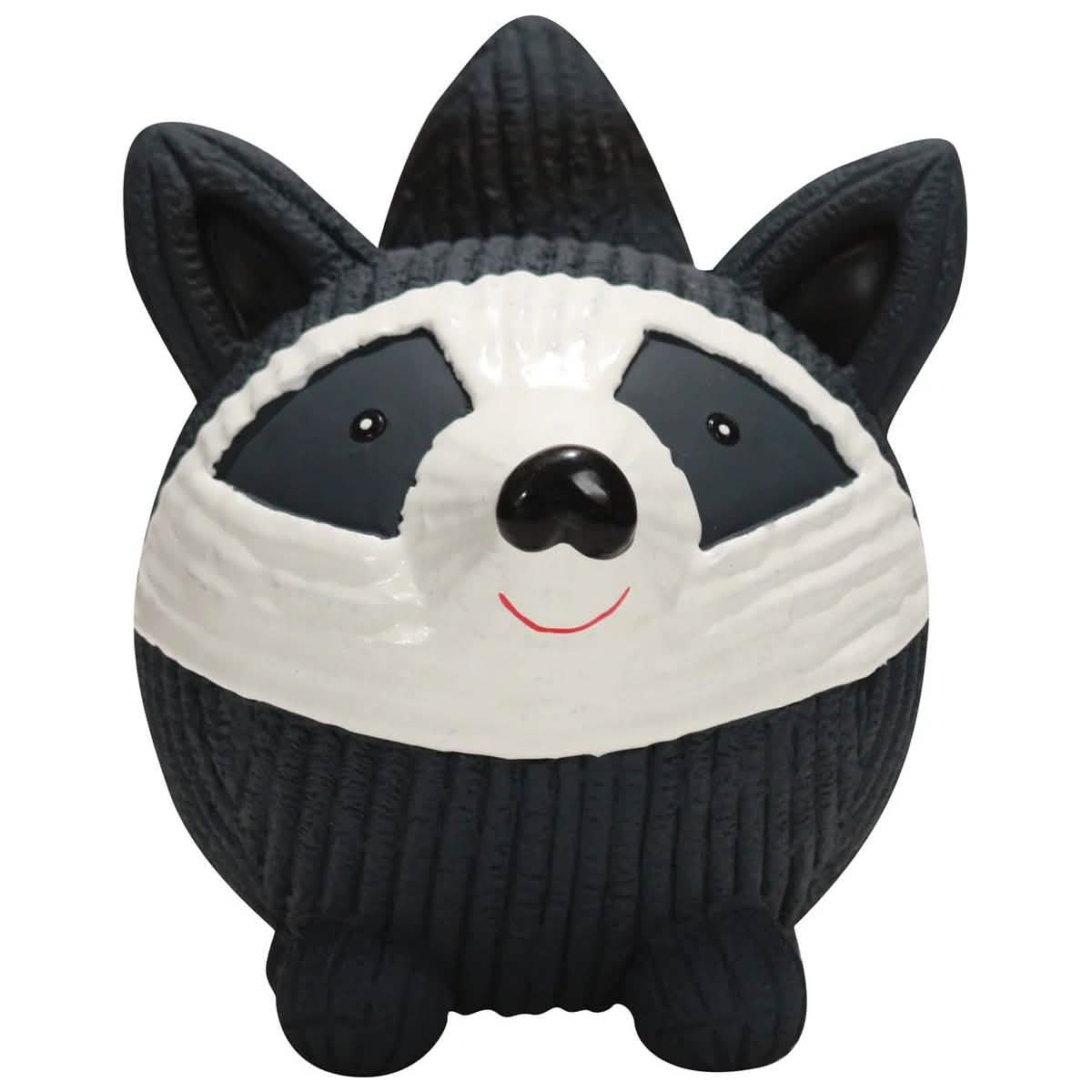 Huggle Hounds Dog Toy Ruff-Tex Latex Ball Reggie Raccoon