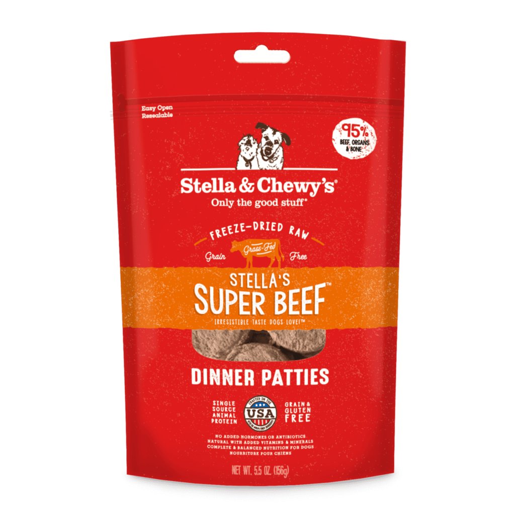 Stella &amp; Chewy's Freeze-Dried Dog Food Stella's Super Beef Dinner Patties