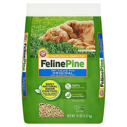 Feline Pine Cat Litter Original 100% Natural Pine Non-Clumping