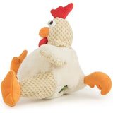 GoDog Dog Toy Checkers Fat White Rooster