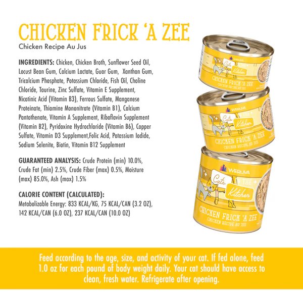 Weruva Wet Cat Food Cats In The Kitchen Chicken Frick 'A Zee