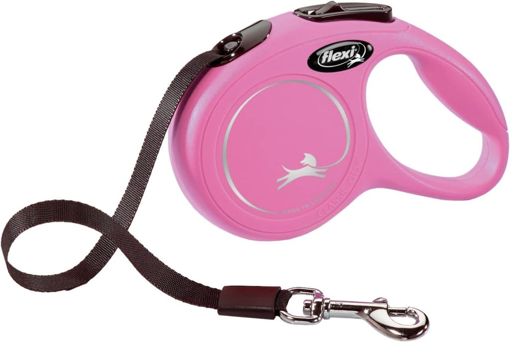 Flexi New Classic Retractable Tape Leash - Pink