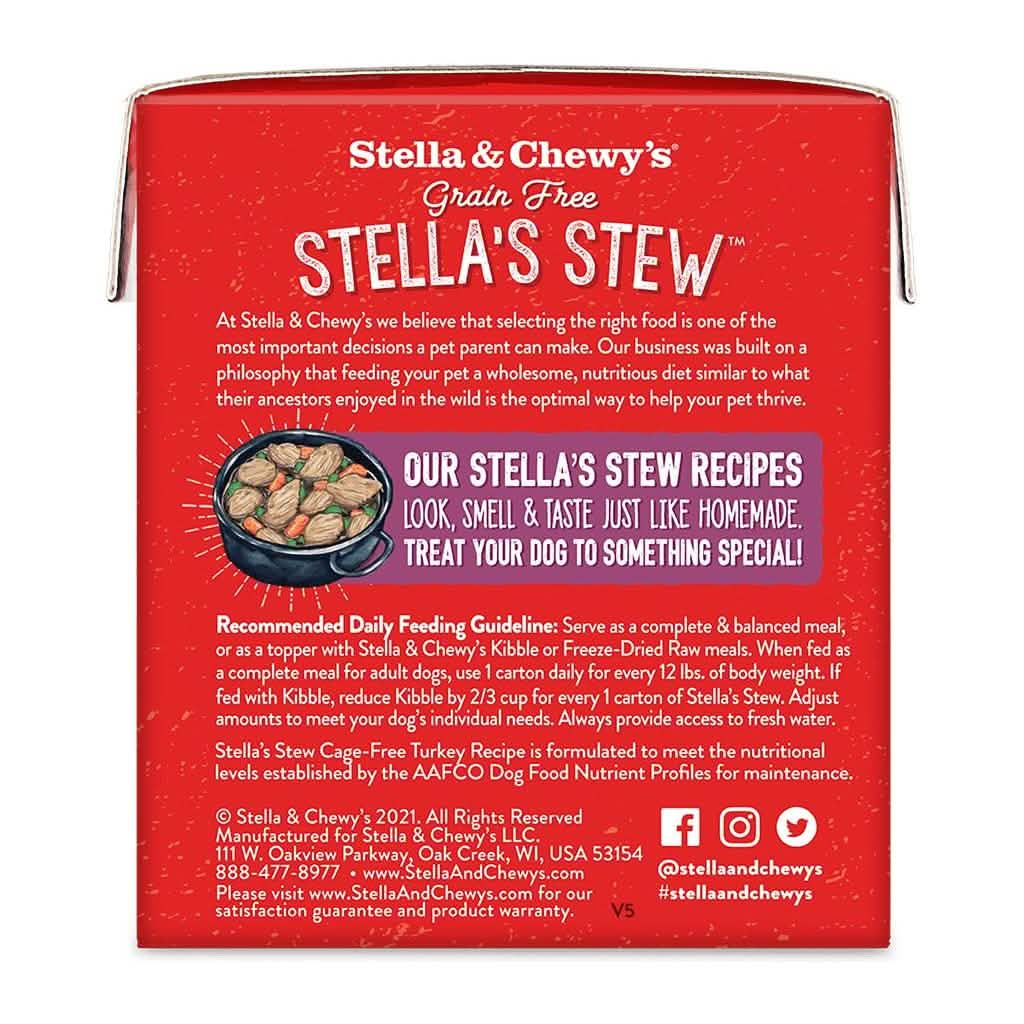 Stella & Chewy's Wet Dog Food Stella's Stew Cage-Free Turkey Recipe