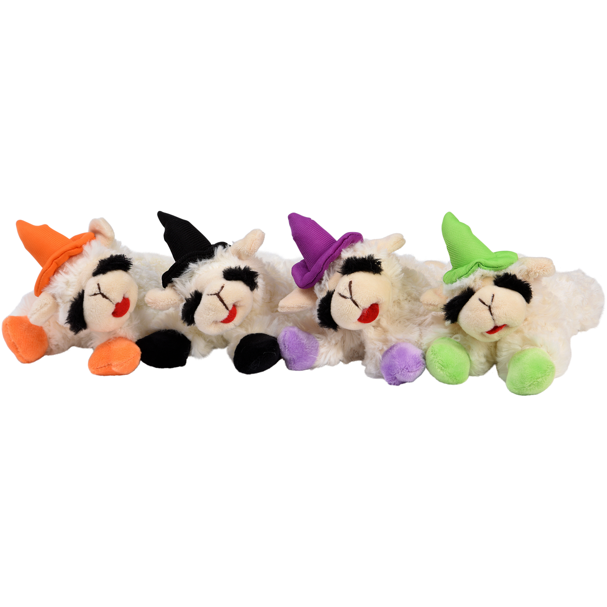 Multipet Dog Toy Halloween Lamb Chop with Witch Hat