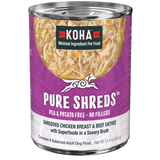 Koha Wet Dog Food Pure Shreds Shredded Chicken Breast & Beef Entrée with Superfoods in a Savory Broth