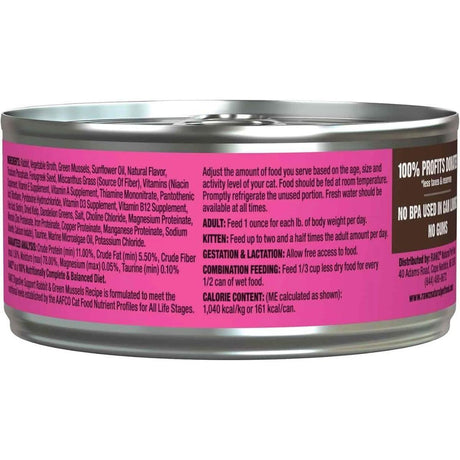 RAWZ Digestive Support Rabbit & Green Mussels Recipe Cat Food with Prebiotic Fiber & Fenugreek