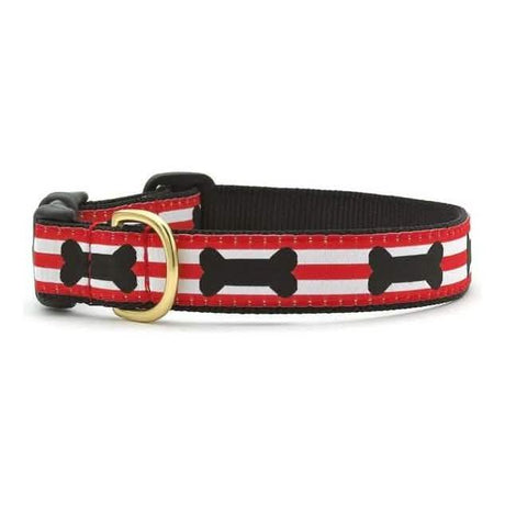 Up Country Dog Collar Red, White Bone Medium - Premium Dog Accessory