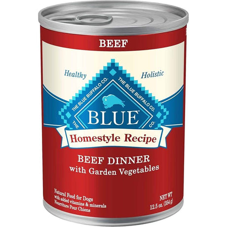 Blue Homestyle Recipe Beef Dinner with Garden Vegetables For Dogs